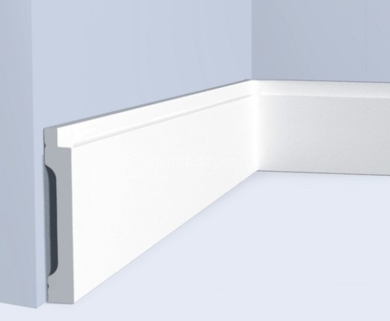 Заказать Напольный плинтус 70х12 мм Hiwood B70V3 белый 2 м