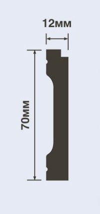 Заказать Напольный плинтус 70х12 мм Hiwood B70V3 белый 2 м