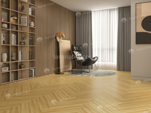 Заказать Каменно-полимерный ламинат SPC Alpine Floor Light Parquet ECO 13-28 Дуб Поллукс замок 4V-Groove фаска 600х125х4 мм 43 класс упаковка 1.95 м2 16 кг 