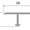 Заказать Латунный Т-профиль 10 ЛПТ-10 браш 2,7 м