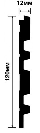 Заказать Отделочная панель стеновая HiWood LV122 BR417K 12х120 мм под дерево 2,7 м 