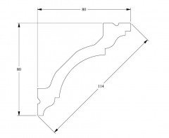 Потолочный плинтус гибкий Orac Decor Purotouch Flex C213F 2 м