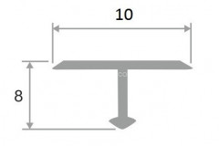 Латунный Т-профиль 10 ЛПТ-10 полированный 2,7 м