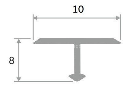 Заказать Латунный Т-профиль 10 ЛПТ-10 полированный 2,7 м