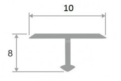 Латунный Т-профиль 10 ЛПТ-10 полированный 2,7 м