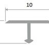 Заказать Латунный Т-профиль 10 ЛПТ-10 полированный 2,7 м
