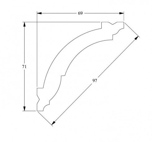 Заказать Потолочный плинтус Orac Decor Duropolymer CX100 2 м 