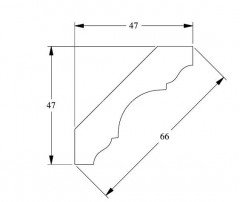 Потолочный плинтус гибкий Orac Decor Purotouch Flex C215F 2 м