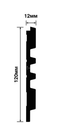 Заказать Отделочная панель стеновая HiWood LV121 BR417 12х120 мм под дерево 2,7 м 