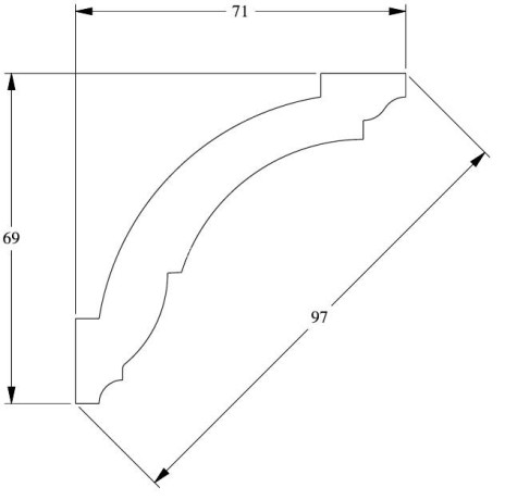 Заказать Потолочный плинтус Orac Decor Duropolymer CX101 2 м 