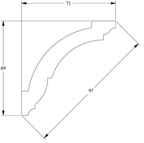 Заказать Потолочный плинтус Orac Decor Duropolymer CX101 2 м