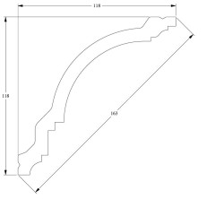Потолочный плинтус Orac Decor Duropolymer CX106 2 м