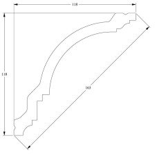 Потолочный плинтус Orac Decor Duropolymer CX106 2 м