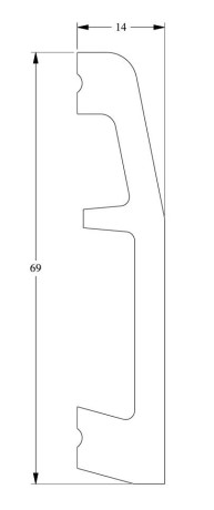 Заказать Напольный плинтус с кабель-каналом Orac Decor Duropolymer SX125 2 м 