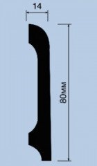 Напольный плинтус 80х14 мм Hiwood B80B 2 м