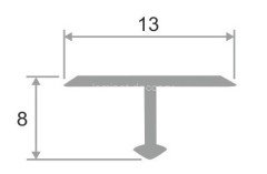 Латунный Т-профиль 13 ЛПТ-13 браш 2,7 м
