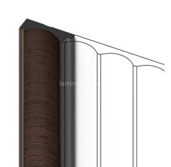 Финишный молдинг для стеновых панелей HiWood LF139A BR354 12х32 мм под дерево 2,7 м