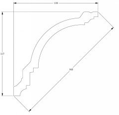 Потолочный плинтус Orac Decor Duropolymer CX107 2 м