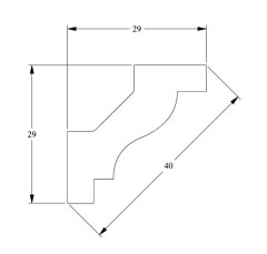 Потолочный плинтус гибкий Orac Decor Purotouch Flex C230F 2 м