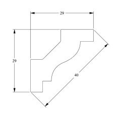 Потолочный плинтус гибкий Orac Decor Purotouch Flex C230F 2 м