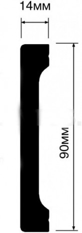 Заказать Напольный плинтус 90х14 Hiwood B90V1 2 м 