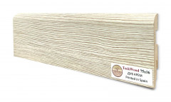 Напольный плинтус МДФ Teckwood цветной Дуб Крем 75х16х2150 мм