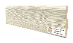 Напольный плинтус МДФ Teckwood цветной Дуб Крем 75х16х2150 мм