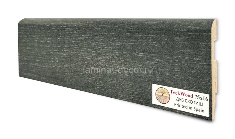 Заказать Напольный плинтус МДФ Teckwood цветной Дуб Скотиш 75х16х2150 мм 