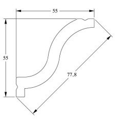 Потолочный плинтус Orac Decor Duropolymer CX108 2 м