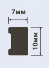 Молдинг 10х7 мм Hiwood MD10 белый 2 м