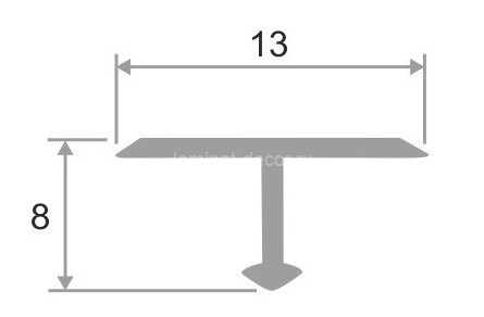 Заказать Латунный Т-профиль 13 ЛПТ-13 хром полированный 2,7 м 