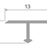 Заказать Латунный Т-профиль 13 ЛПТ-13 хром полированный 2,7 м 