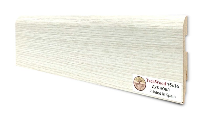 Заказать Напольный плинтус МДФ Teckwood цветной Дуб Нобл 75х16х2150 мм