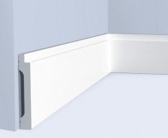 Напольный плинтус 90х14 мм Hiwood B90V2 белый 2 м