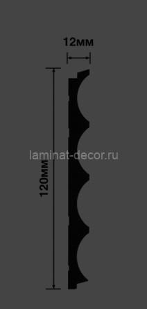 Заказать Стеновая панель 120х12 мм Hiwood LV139 BU20 черный 2,7м 