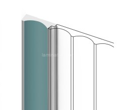 Финишный молдинг для стеновых панелей HiWood LF139A BU27 12х32 мм зеленый 2,7 м