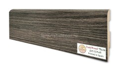 Напольный плинтус МДФ Teckwood цветной Дуб Серый 75х16х2150 мм