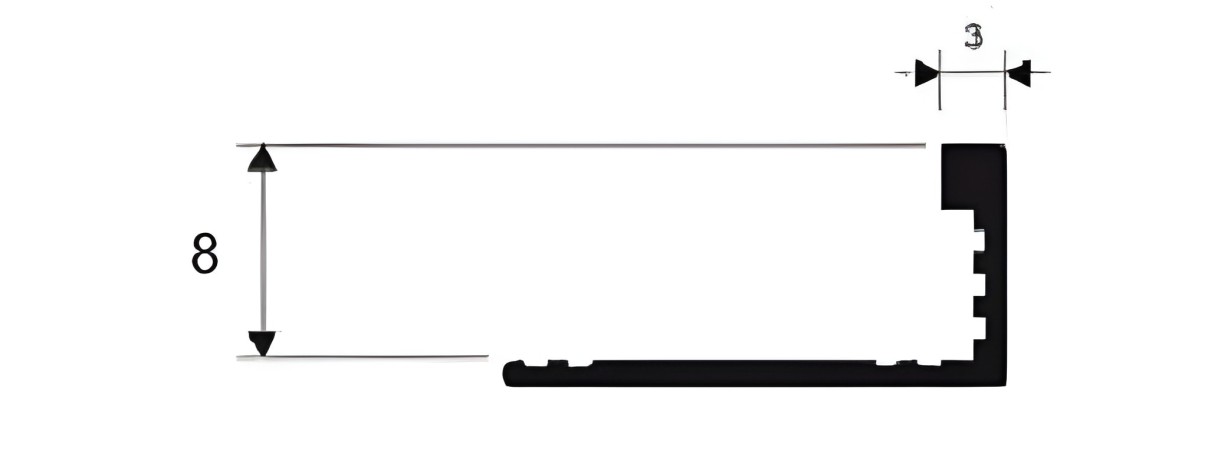 Заказать L-профиль латунь 8 мм Progress PTOL 08 Полированная латунь 2,7 м 