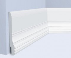 Напольный плинтус 90х14 мм Hiwood L1605 белый 2 м