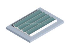 Стеновая панель 120х12 мм Hiwood LV139 BU27 зеленый 2,7м