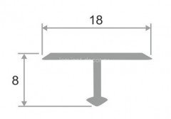Латунный Т-профиль 18 ЛПТ-18 старая бронза 2,7 м