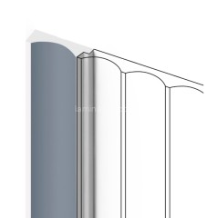 Финишный молдинг для стеновых панелей HiWood LF139A BU29 12х32 мм серый 2,7 м