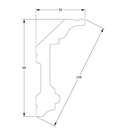 Заказать Потолочный плинтус гибкий Orac Decor Purotouch Flex C321F 2 м 