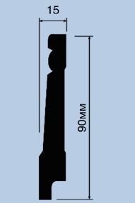 Заказать Напольный плинтус 90х15 мм Hiwood B90 2 м 