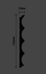 Стеновая панель 120х12 мм Hiwood LV139 BU29 серый 2,7м