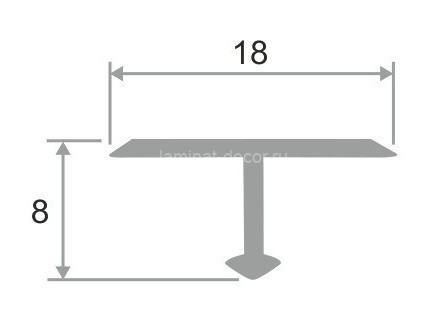 Заказать Латунный Т-профиль 18 ЛПТ-18 хром полированный 2,7 м
