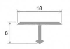 Латунный Т-профиль 18 ЛПТ-18 хром полированный 2,7 м