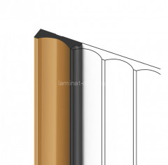 Финишный молдинг для стеновых панелей HiWood LF139A G365 12х32 мм бежевый 2,7 м