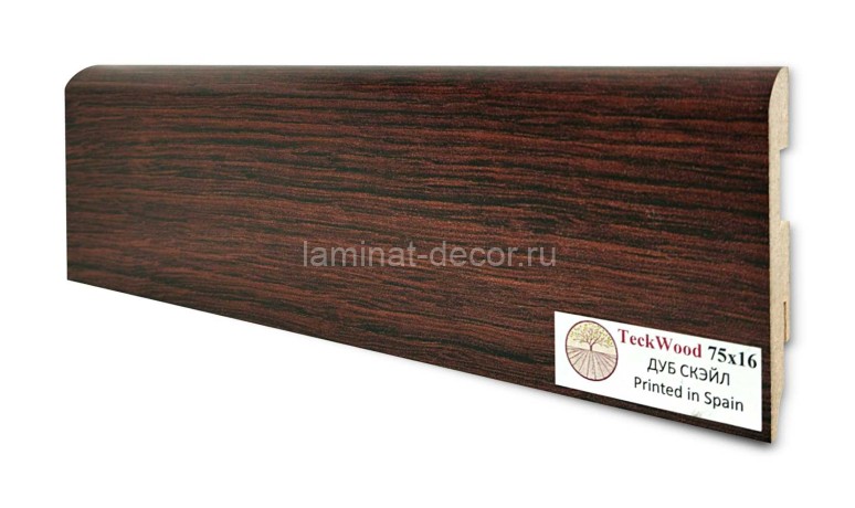 Заказать Напольный плинтус МДФ Teckwood цветной Дуб Скэйл 75х16х2150 мм 