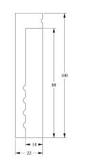 Напольный плинтус с кабель-каналом Orac Decor Duropolymer SX171 2 м